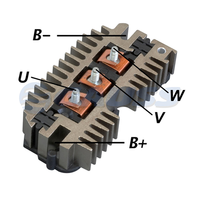 RECTIFICADOR CHEVROLET 120AMP 6X50A HEAVY DUTY 105MM TIPO DELCO