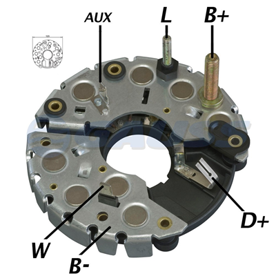 [07GA1708] RECTIFICADOR MERCEDES VOLVO BMW VW VOLKSWAGEN 85AMP 6X35A AVALANCHETIPO BOSCH