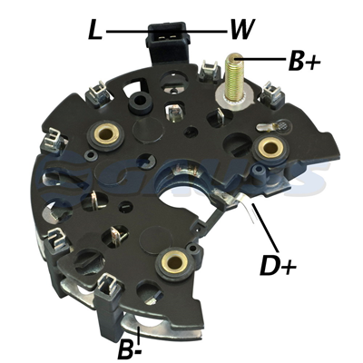 [07GA1734] RECTIFICADOR AUDI SKODA OCTAVIA VW VOLKSWAGEN GOLF VOLKSWAGEN GOL 120AMP 6X50A AVALANCHE (ZENER) TRIDIODO Y CAPACITOR (GA223) TIPO BOSCH