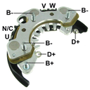 RECTIFICADOR NISSAN PATHFINDER 85AMP 6X35A AJUSTE PRESIONTIPO HITACHI