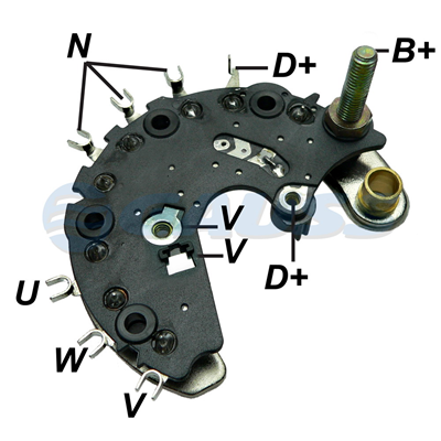 [07GA1843] RECTIFICADOR VW VOLKSWAGEN GOLF 18 POLO 16 120AMP 6X50A TIPO VALEO