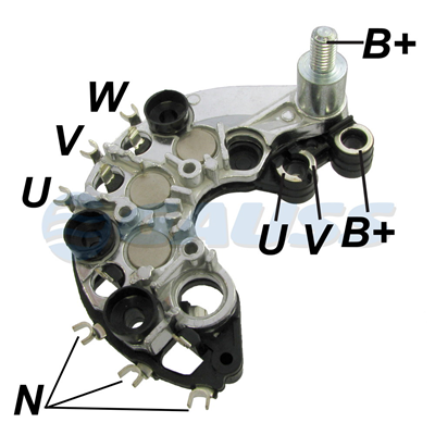 [07GA1884] RECTIFICADOR AMAROK 12V VW VOLKSWAGEN GOL 1.0 1.16 120AMP 6X50A AVALANCHE (ZENER) (GA980) TIPO VALEO