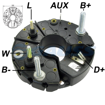 [07GA1959] RECTIFICADOR SCANIA VOLVO MB MERCEDES BENZ 140AMP 14X35A TIPO BOSCH