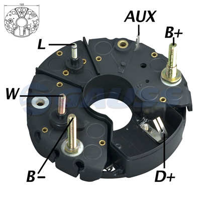 [07GA1977] RECTIFICADOR SCANIA VOLVO 105AMP 8X35A(GA301) TIPO BOSCH