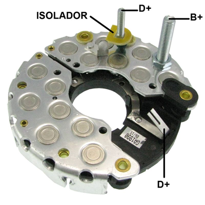 [07GA1990] RECTIFICADOR AUDI BMW PORSCHE MB MERCEDES BENZ GOLF PASSAT 90AMP 14X40A TRIDIODO 120MM TIPO BOSCH