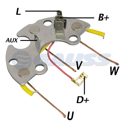 [07GA1522] RECTIFICADOR VW VOLKSWAGEN WAPSA 85AMP 3X35A TRIDIODO TIPO BOSCH
