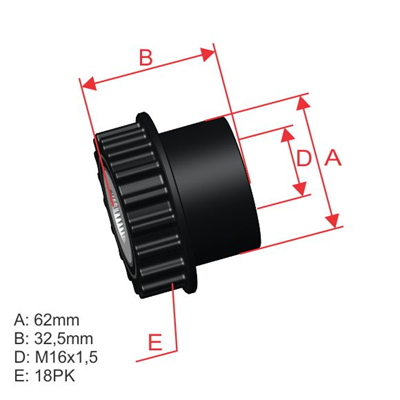 [5696.000.90] POLEA RUEDA LIBRE VOLKSWAGEN TOUAREG 2.5 TRANSPORTER T5 2.5 VOLVO XC90 18X16 070903201C 070903201E 5533