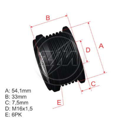 POLEA RUEDA LIBRE CITROEN C5 C8 XSARA 1.9 2.0 MAZDA 2 PEUGEOT 206 306 307 406 SUZUKI GRAND VITARA 6X16 3177168D00 5437