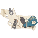 PORTAESCOBILLAS ALTERNADOR DELCO CHEVROLET KODIAK 21SI /22SI BLANCO | REF: IR81204, MCP-617B, HD-617B, 02553C