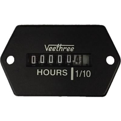 [16040979] HOROMETRO ELECTRICO 10-28V CUADRADO NEGRO