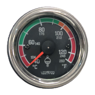 MARCADOR TEMPERATURA AGUA MECANICO 72" 1.83M ESCALA COLOR ARO CROMADO