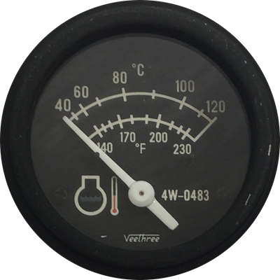 MARCADOR TEMPERATURA AGUA ELECTRICO 24V 40Ø-120Ø ARO NEGRO