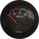 VOLTIMETRO 52MM 24V ESCALA 16-32 ARO NEGRO