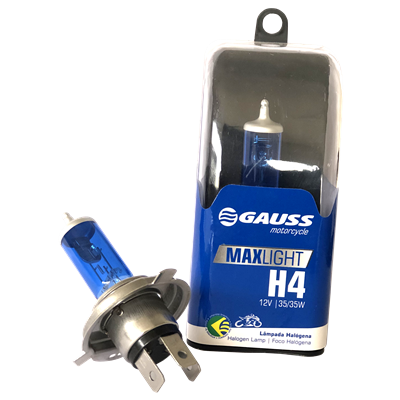 BOMBILLO HALOGENO H4 P43 12V 35/35W FARO MAXLIGHT 110% MAS LUZ 5000K PREMIUM