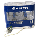 BOMBILLO HALOGENO H3 PK22S 12V 55W FARO MAXLIGHT 110% MAS LUZ 5000K PREMIUM DUOPACK 64151CBA