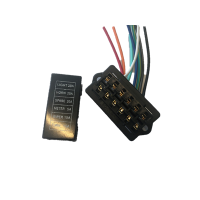 [68WB70122] CONECTOR CAJA PORTA FUSIBLE ATO X 6P CON CABLE