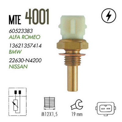 SENSOR TEMPERATURA REFRIGERANTE (ECT) NISSAN B14 2P 22630P8100 7700582688 94205866 8942058660