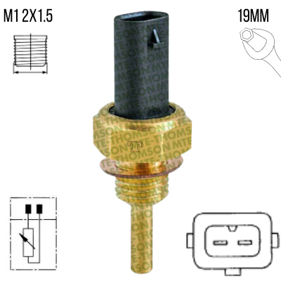 SENSOR TEMPERATURA REFRIGERANTE (ECT) CHEVROLET ONIX 1.4L COBALT 1 8L