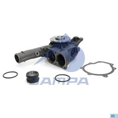 [66203.008] BOMBA DE AGUA MERCEDES ATEGO 1726 1729 2 TERMOSTATOS OEM A9062006401