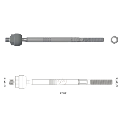 TERMINAL AXIAL FIAT LINEA 09-16 PUNTO 08-17 L:275 RC:M14-1 50 RP:M14-1 50 TP:86N.M MTC:78N.M DERECHA-IZQUIERDA