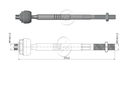 TERMINAL AXIAL FIAT LINEA 09-16 PUNTO 08-17 L:275 RC:M14-1 50 RP:M14-1 50 TP:86N.M MTC:78N.M 