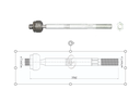 TERMINAL AXIAL VOLKSWAGEN CADDY - III 2004 - 2 L:310RC:M16-1 50RP:M16-1 50TP:119N.MTC132N.M 