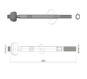 AXIAL DIRECCION VOLKSWAGEN GOL 1.6 2012-2015 SAVEIRO 1.6 2013-2016 (ROSCA CABEZA 14 MM) (LARGO 320 MM)
