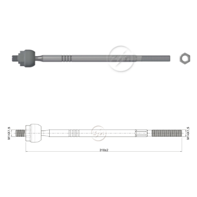 TERMINAL AXIAL SEAT CORDOBA 93-00 IBIZA 1993-1995 SKODA FABIA 99-01 VW VOLKSWAGEN POLO 02 M14-1 50 86N.M 78N.M 
