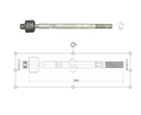 AXIAL DIRECCION VOLKSWAGEN GOLF 1.0 1.8 1997-2006 BORA 2.5 2006-2010 AUDI A3 1.6 1.8 1993-2006