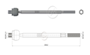TERMINAL AXIAL CHEVROLET COBALT 11-16 CAPTIVA EQUINOX PONTIAC SUZUKI L:328RC:M16-1 50RP:M14-1 50TP:119N.MTC86N.M 