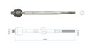 AXIAL DIRECCION CHEVROLET CORSA 1.3 1995-1998 (HIDRAULICO) (MACHO) (ROSCA CABEZA 14 MM+ROSCA DE VASTAGO 12 MM)