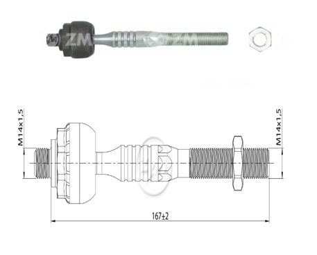 AXIAL DIRECCION HONDA CIVIC 1.5 1.6 1994-2000 CRX 1.6 1992-1997