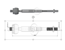 TERMINAL AXIAL NISSAN SENTRA SUNNY (B16) 200 L:256RC:M14-1 50RP:M12-1 25TP:78N.MTC55N.M 