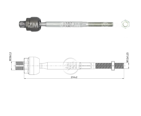 [51ZM-17011740] TERMINAL AXIAL IZQ HONDA FIT 02-07