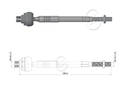 AXIAL DIRECCION KIA PICANTO I 2005-2008 (LARGO 290MM)