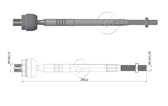 AXIAL DIRECCION KIA PICANTO MORNING 1.1 2008-2011 HYUNDAI I10 1.1 1.2 2009-2015 (LARGO 293MM)