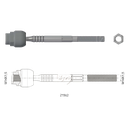 TERMINAL AXIAL FIAT DUNA FIORINO 91 PREMIO 91 UNO 92-08 L:219 RC:M14-1 50 RP:M14-1 50 TP:86N.M MTC:78N.M DERECHA-IZQUIERDA