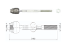 TERMINAL AXIAL FIAT DUNA FIORINO 91 PREMIO 91 UNO 92-08 L:219 RC:M14-1 50 RP:M14-1 50 TP:86N.M MTC:78N.M