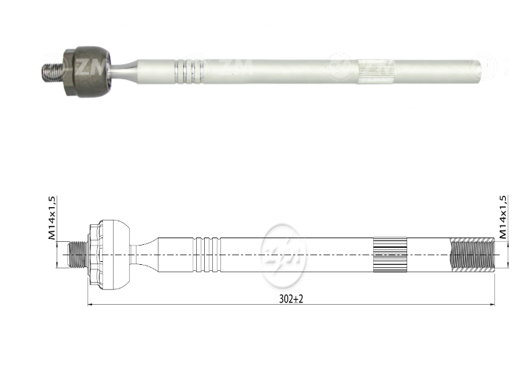 [51ZM-17013050] TERMINAL AXIAL PEUGEOT 206 207 