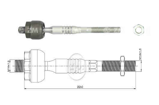 AXIAL DIRECCION FORD RANGER 2.5 3.2 2017-2020 (DIRECCION ELECTROASISTIDA)