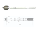 AXIAL DIRECCION TOYOTA HILUX VIGO 2.8 3.0 2006-2015 4X4 FORTUNER 2.8 3.0 2008-2016 4X4 (15 MM)