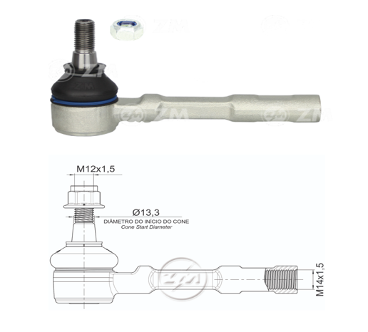 TERMINAL DIRECCION CHEVROLET ASTRA 1.8 2.0 2001-2008 ZAFIRA 2.0 2002-2008