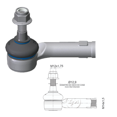 TERMINAL DIRECCION IZQ FORD ECOSPORT 2013-2021 FIESTA 2011-2019