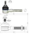 TERMINAL DIRECCION VOLKSWAGEN GOL 1.8 1995-2005 SAVEIRO 1.6 1996-2005 (MACHO)