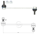 BIELETA BARRA ESTAB DEL HYUNDAI TUCSON JM 2.0 2.7 2006-2010 KIA NEW SPORTAGE 2.0 2005-2008 GASOLINA DIESEL SPORTAGE FQ 2.0 2008-2016 (2E200) (L:239) TNK HL302
