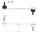 BIELETA BARRA ESTAB DEL DER KIA PICANTO ION 1.0 1.2 2012-2017 HYUNDAI I20 2015-2018 (L:217) TNK HL401J