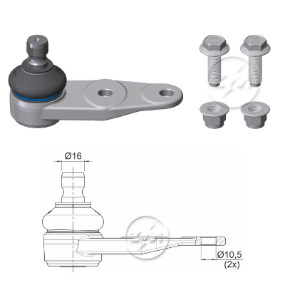 ROTULA SUSPENSION RENAULT R9 1.4 1988-1998 CLIO I 1.4 1995-1999 TWINGO 1.2 1994-2012 R19 1.4 1.8 1994-2000 R21 1986-1994 TNK TRA009
