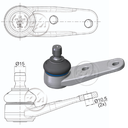 ROTULA SUSPENSION IZQ VOLKSWAGEN GOL 1.6 1.8 1982-1993 SAVEIRO 1.6 1.8 1982-1993