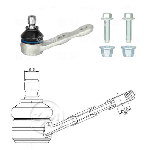 ROTULA SUSPENSION CHEVROLET CORSA 1.3 1994-1998 (DISTANCIA HUECOS 42) TNK CA902