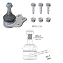 ROTULA FIAT IDEA 06-16 RC:M12-1 25 DM:Ø8 5 TP:87N.M IC:Ø13 7 C:1.5 INFERIOR DER-IZQ